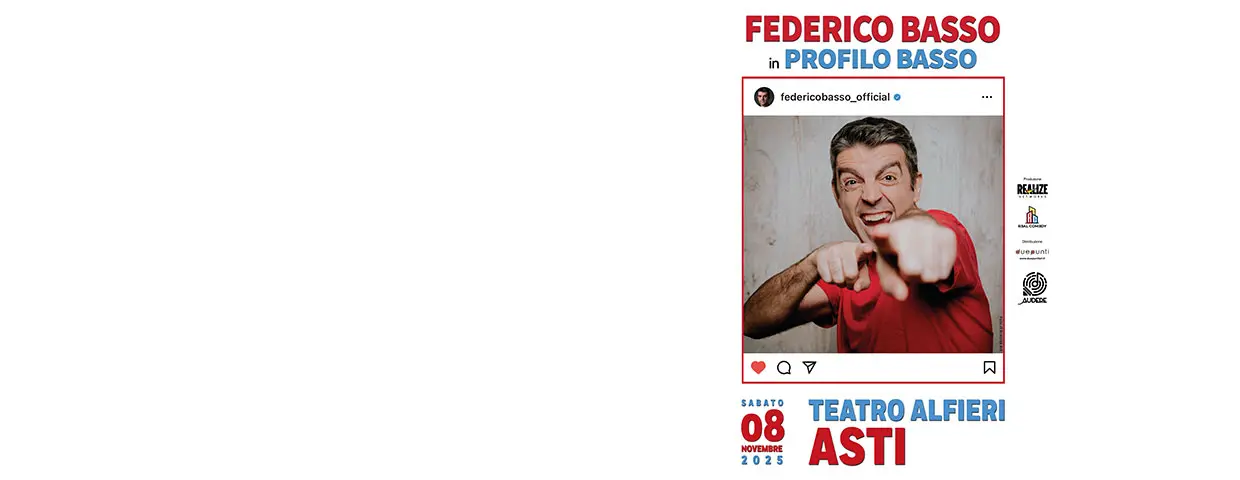 Federico Basso a Nizza Monferrato 2026: Prosa in Piazza